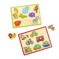 Wooden Flat Puzzles - Set Of 6 -Toy Room S1058448 2