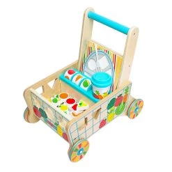 Melissa & Doug Wooden Shape Sorting Grocery Cart
