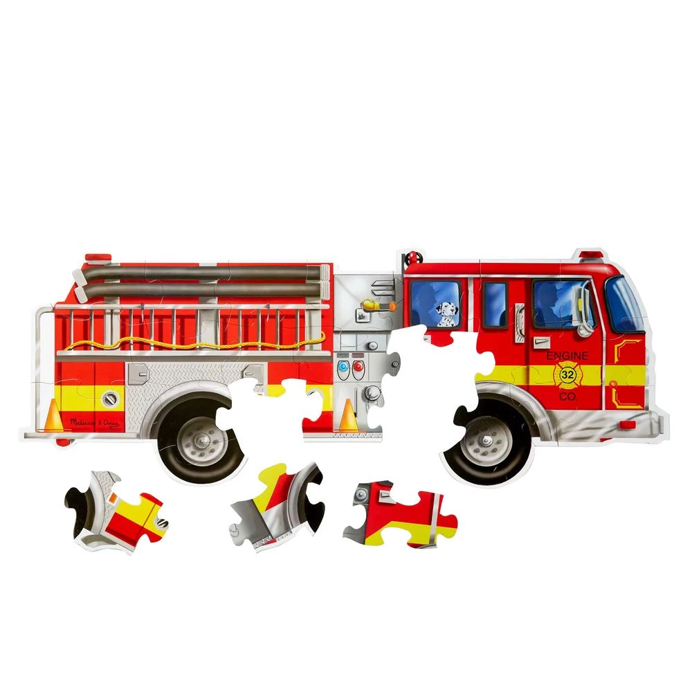 Melissa & Doug Giant Fire Truck Floor Puzzle 4 Melissa & Doug Giant Fire Truck Floor Puzzle - Image 2