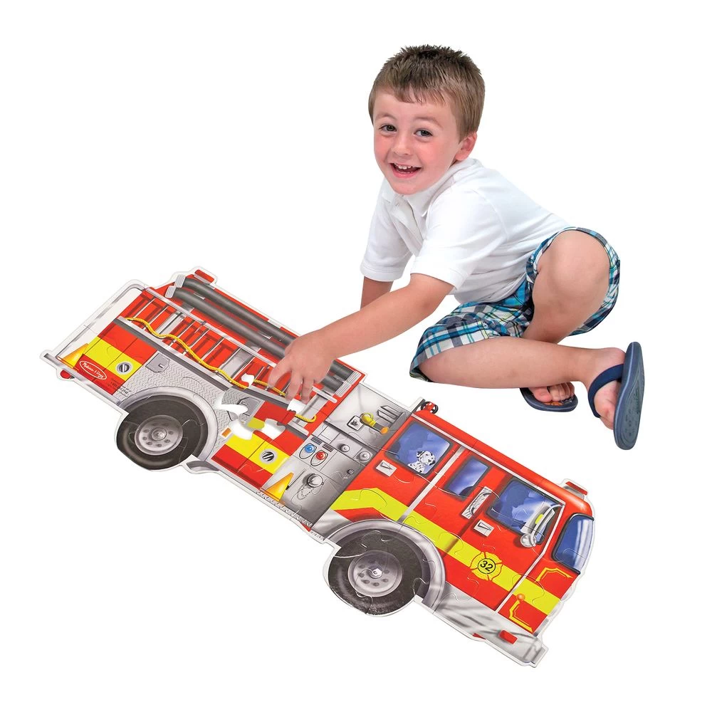 Melissa & Doug Giant Fire Truck Floor Puzzle 6 Melissa & Doug Giant Fire Truck Floor Puzzle - Image 4