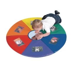 See Me Picture Mat - 36" Dia., Primary