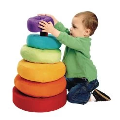 Excellerations® Giant Plush Rainbow Stacking Ring