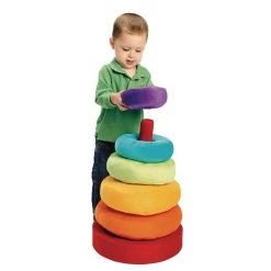 Excellerations® Giant Plush Rainbow Stacking Ring -Toy Room S386039 1