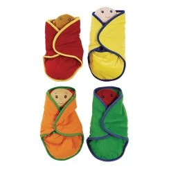 Excellerations® 14" Dolls With Swaddle Blanket & Removeable Diapers Set Of 4