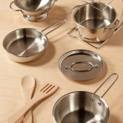 Melissa & Doug Stainless Steel Pots And Pans Set -Toy Room S635603 3