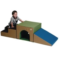 Soft Tunnel Climber, 3pc Set - Woodland Colors -Toy Room S698683 1