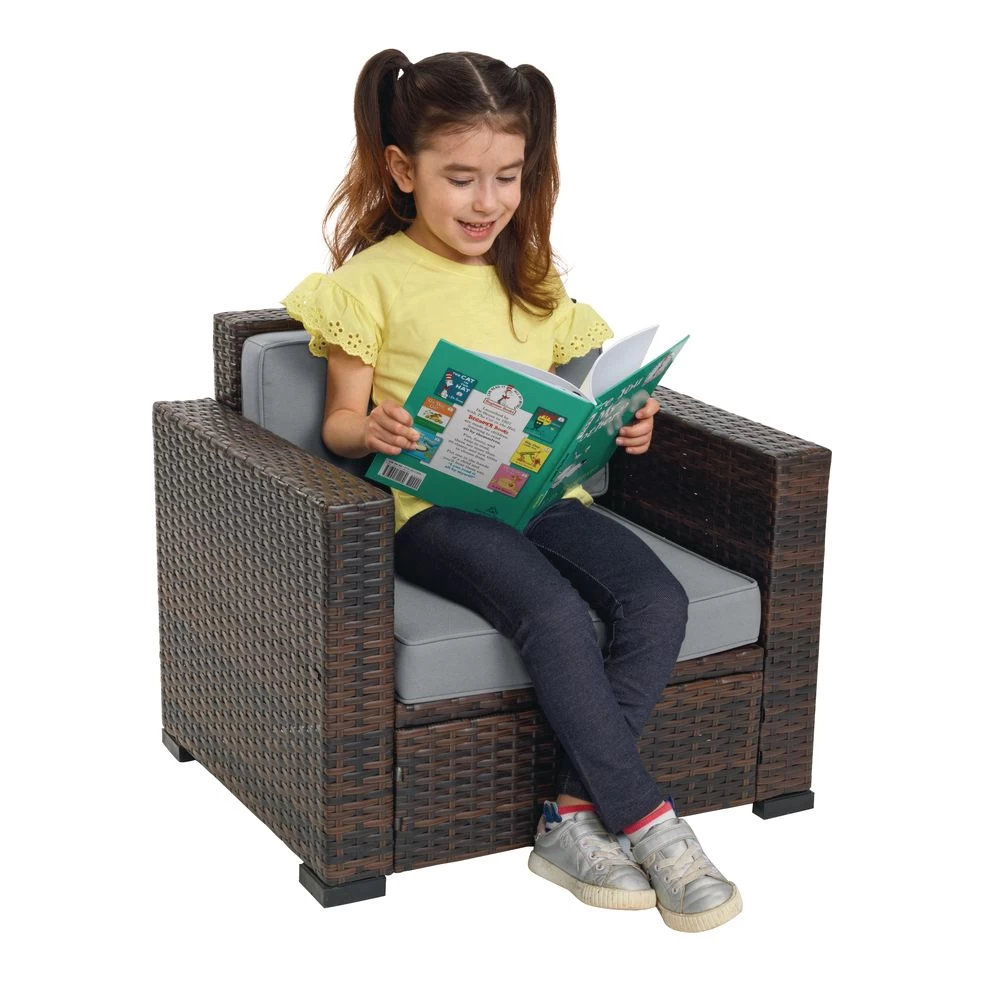 Excellerations® Outdoor Wicker Chair (Preschool Height) 5 Excellerations® Outdoor Wicker Chair (Preschool Height) - Image 3