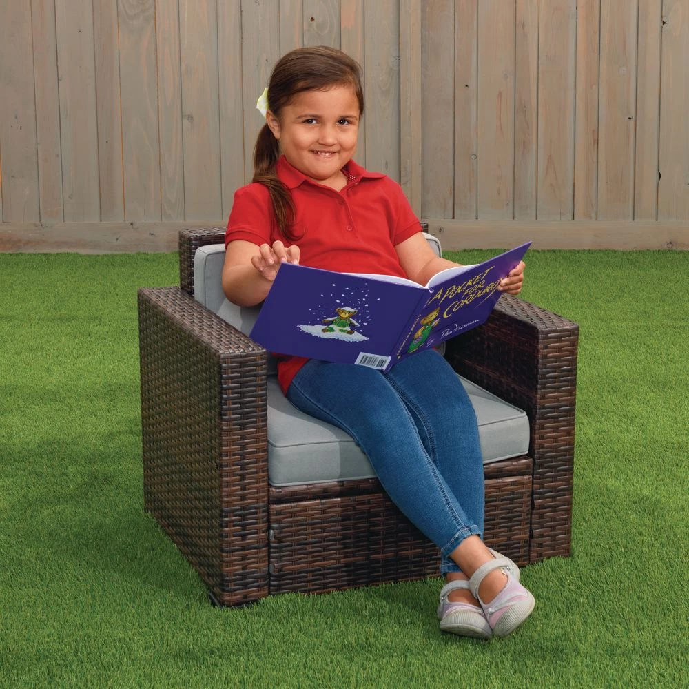 Excellerations® Outdoor Wicker Chair (Preschool Height) 6 Excellerations® Outdoor Wicker Chair (Preschool Height) - Image 4