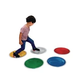 Excellerations® Glitter Circle Liquid Tiles - Set Of 5