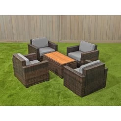 Excellerations® Outdoor Wicker Furniture 5-Piece Set (Preschool Height) -Toy Room S736625 2