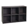 Excellerations® Indoor-Outdoor Wicker-Look Storage Shelf With 6 Cubbies -Toy Room S779298