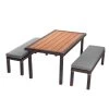 Excellerations® Outdoor Wicker Dining Set, 3-Piece Set With Table And 2 Benches (Preschool Height) -Toy Room S779303