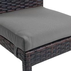 Excellerations® Outdoor Wicker Dining Set, 4-Piece Set With Table, Bench, And 2 Chairs (Preschool Height) -Toy Room S779305 5