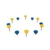 Pebble Path Set Of 12- Primary Colors 2 Pebble Path Set Of 12- Primary Colors -Toy Room S898161