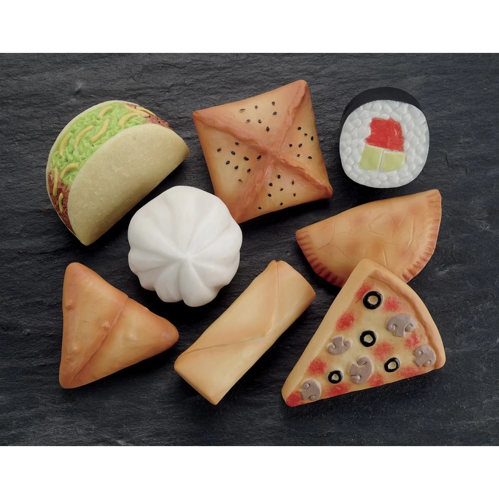 Sensory Outdoor Foods Of The World Play Stones - Set Of 8 3 Sensory Outdoor Foods Of The World Play Stones - Set Of 8