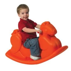 Orange Molded Rocking Horse