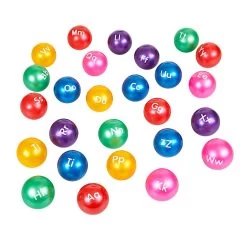 Excellerations® 3" Alphabet Balls - Set Of 26 With Air Pump 10 Excellerations® 3" Alphabet Balls - Set Of 26 With Air Pump -Toy Room S943623 1