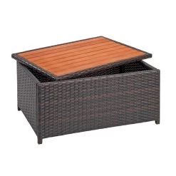 Excellerations® Outdoor Wicker Storage Table - 13.5"