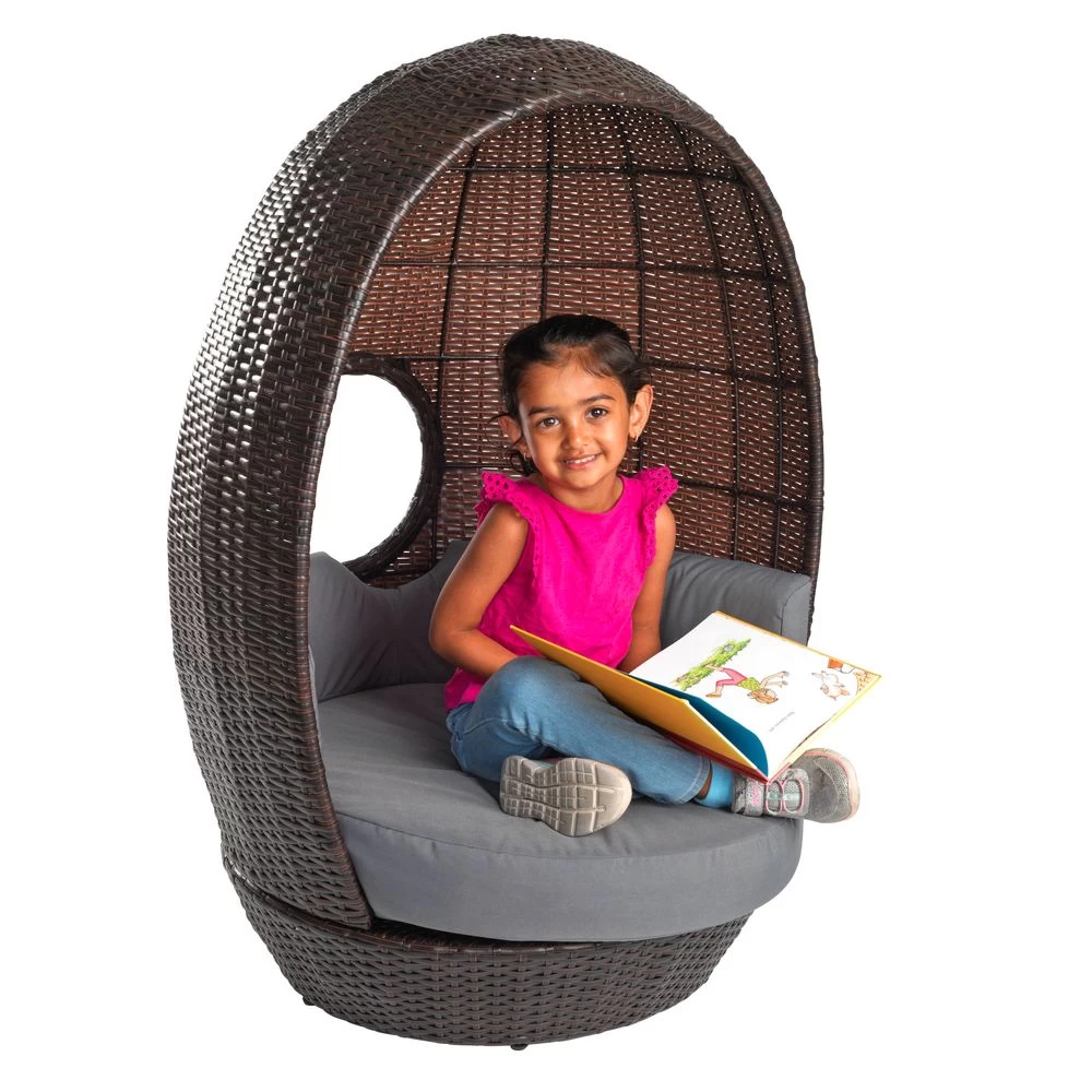 Excellerations® Indoor/Outdoor Wicker Egg Chair 4 Excellerations® Indoor/Outdoor Wicker Egg Chair - Image 2