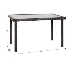 Outdoor Smooth Top Wicker Table -26" (School Age Height) -Toy Room S967770 2