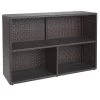 Excellerations® Indoor/Outdoor Wicker-Look Storage Shelf With 3 Cubbies -Toy Room S968940