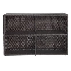 Excellerations® Indoor/Outdoor Wicker-Look Storage Shelf With 3 Cubbies -Toy Room S968940 2