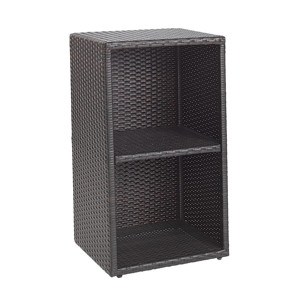 Excellerations® Indoor/Outdoor Wicker Side Table With Wicker Shelf 3 Excellerations® Indoor/Outdoor Wicker Side Table With Wicker Shelf