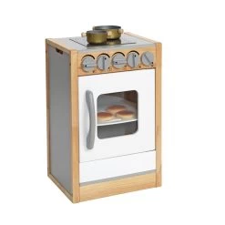 Excellerations® Sustainably Harvested Rubberwood Modern Stove -Toy Room S981340 1