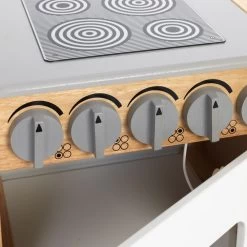 Excellerations® Sustainably Harvested Rubberwood Modern Stove -Toy Room S981340 3