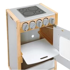 Excellerations® Sustainably Harvested Rubberwood Modern Stove -Toy Room S981340 4