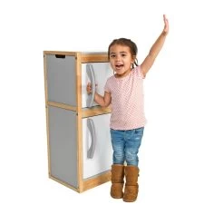 Excellerations® Sustainably Harvested Rubberwood Modern Refrigerator 12 Excellerations® Sustainably Harvested Rubberwood Modern Refrigerator -Toy Room S981362 2