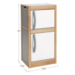 Excellerations® Sustainably Harvested Rubberwood Modern Refrigerator 13 Excellerations® Sustainably Harvested Rubberwood Modern Refrigerator -Toy Room S981362 3