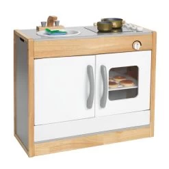 Excellerations® Sustainably Harvested Rubberwood Modern Combo Kitchen -Toy Room S981452 1