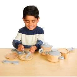 Excellerations® Sustainably Harvested Rubberwood Modern Cookware -Toy Room S981458 1