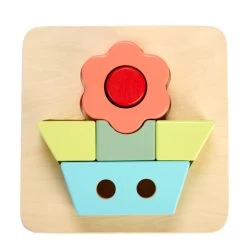 Excellerations® Sustainably Harvested Rubberwood Flower Puzzle