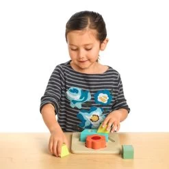 Excellerations® Sustainably Harvested Rubberwood Flower Puzzle -Toy Room S981664 2