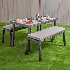 Excellerations® Outdoor Wicker Dining Set 26" (School Age Height) -Toy Room S994861 1