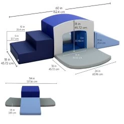 SoftScape Playtime Tunnel Climber Plus - Navy/Powder Blue -Toy Room S997178 5